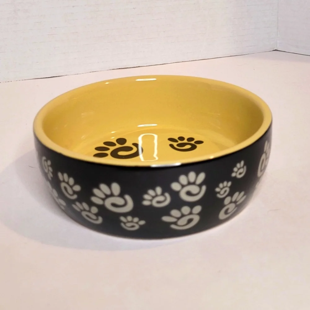 Paw Print Pet Dish Glazed Ceramic NWT
